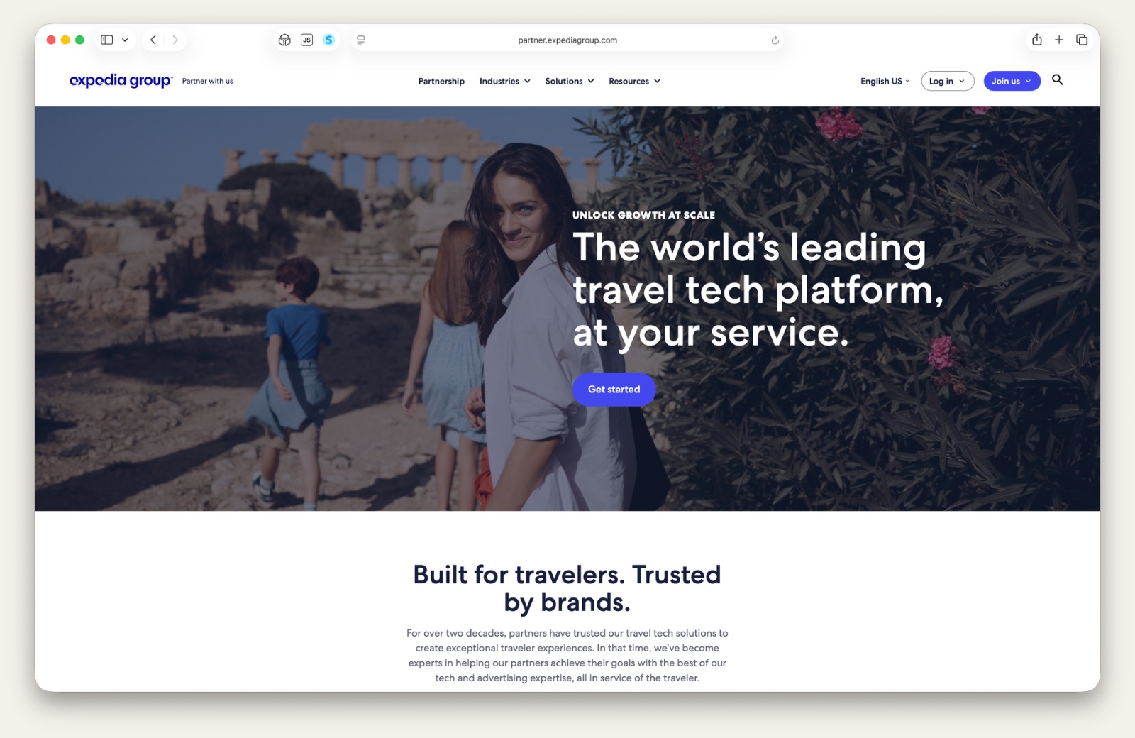 Expedia Affiliate Network partner-platform screenshot